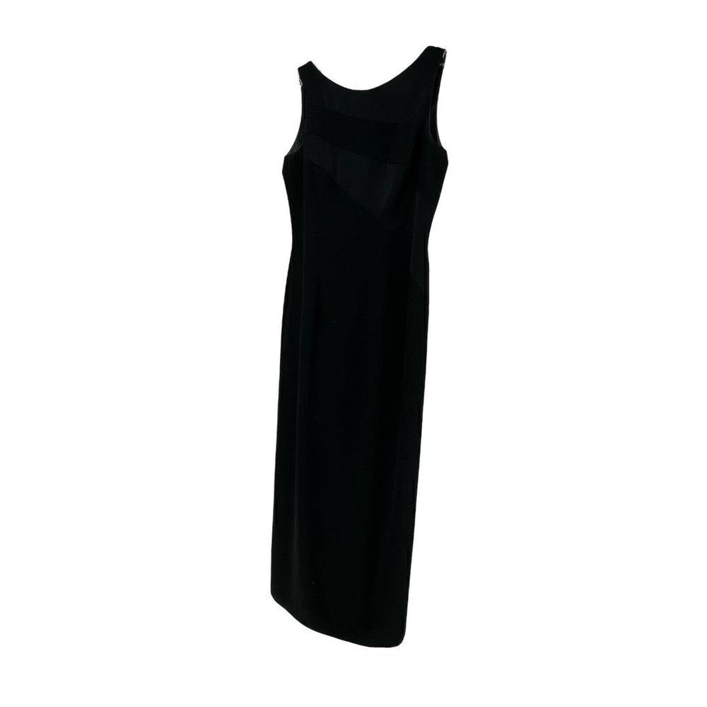 Datiani Evening Wear Dress Black Vintage Maxi Sleeveless Asymmetric Back Size 6